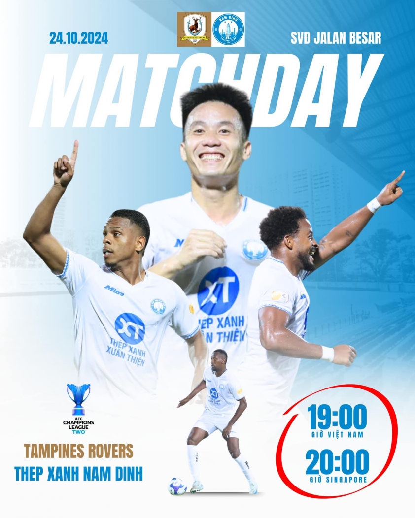 Trực tiếp Nam Định vs Tampines Rovers, 19h00 hôm nay 24/10 546748